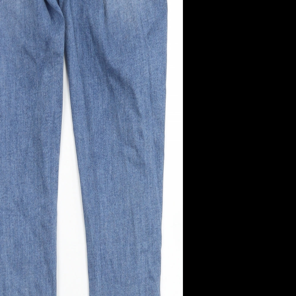 Denim Co Womens Blue  Cotton Skinny Jeans Size 14 L27 in Regular Button