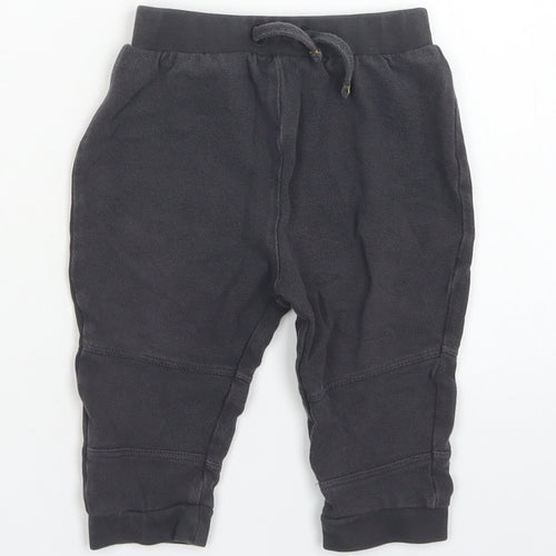 TU Girls Grey  Cotton Jogger Trousers Size 9-12 Months  Drawstring