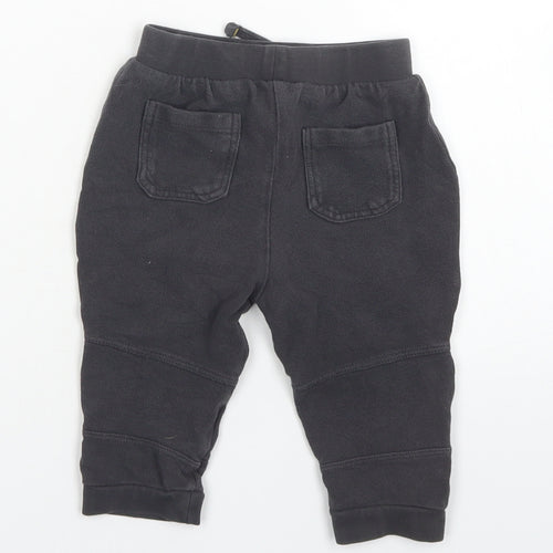 TU Girls Grey  Cotton Jogger Trousers Size 9-12 Months  Drawstring
