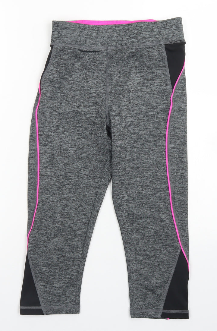 Peacocks Womens Grey  Polyester Compression Shorts Size 8 L17 in Regular
