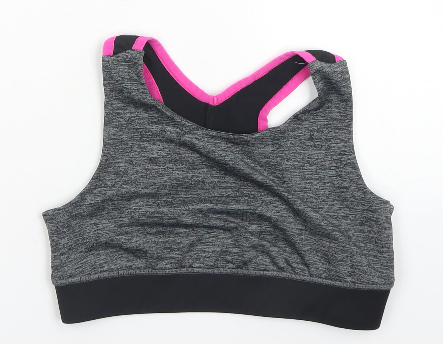 Peacocks Womens Grey  Polyester Cropped Tank Size 10 Round Neck