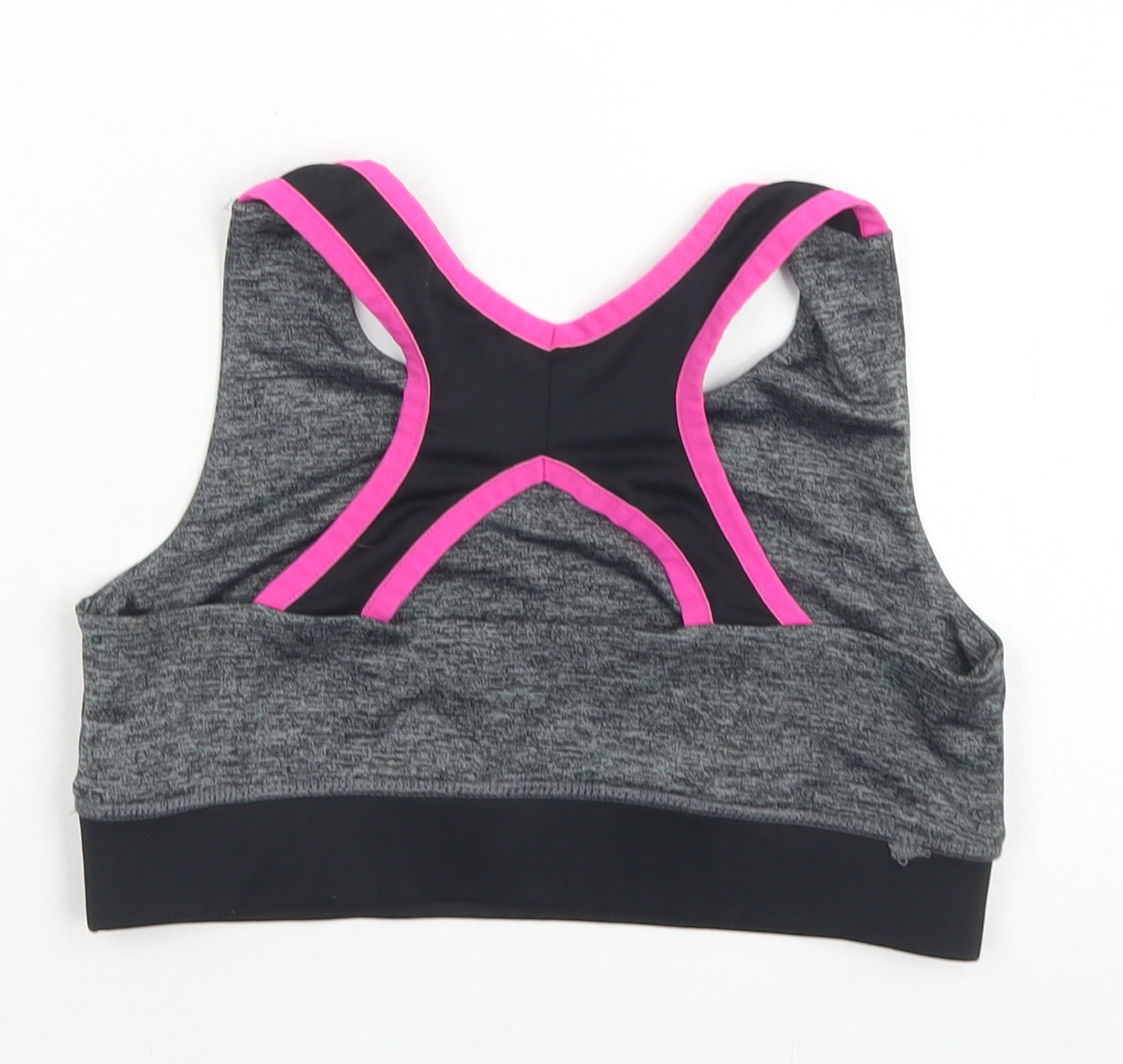 Peacocks Womens Grey  Polyester Cropped Tank Size 10 Round Neck