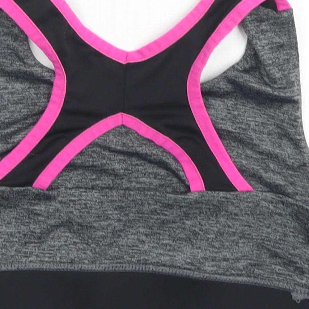 Peacocks Womens Grey  Polyester Cropped Tank Size 10 Round Neck