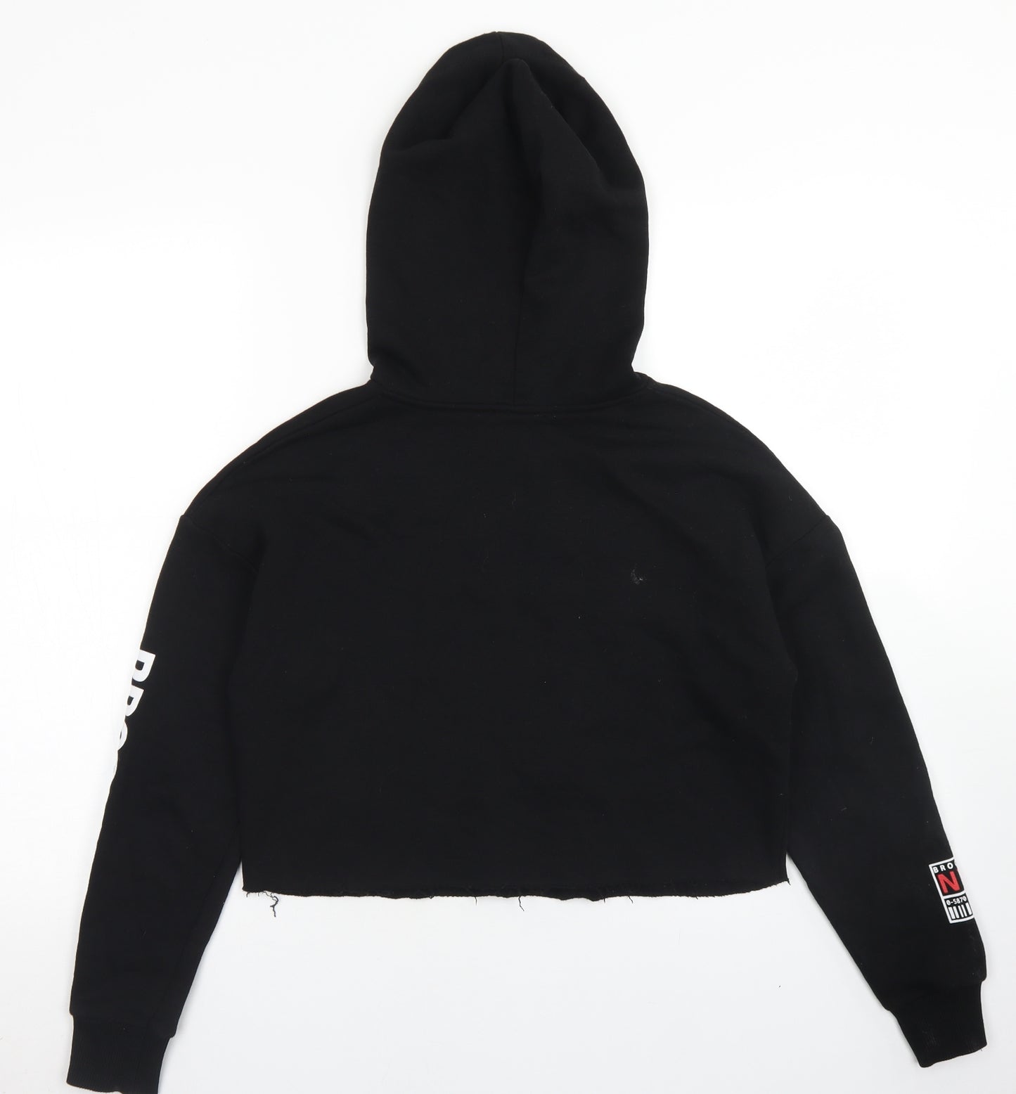 915 Generation Girls Black  Polyester Pullover Hoodie Size 12-13 Years   - Cropped
