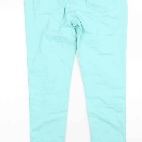 M&S Womens Blue  Cotton Jegging Jeans Size 12 L28 in Regular Button