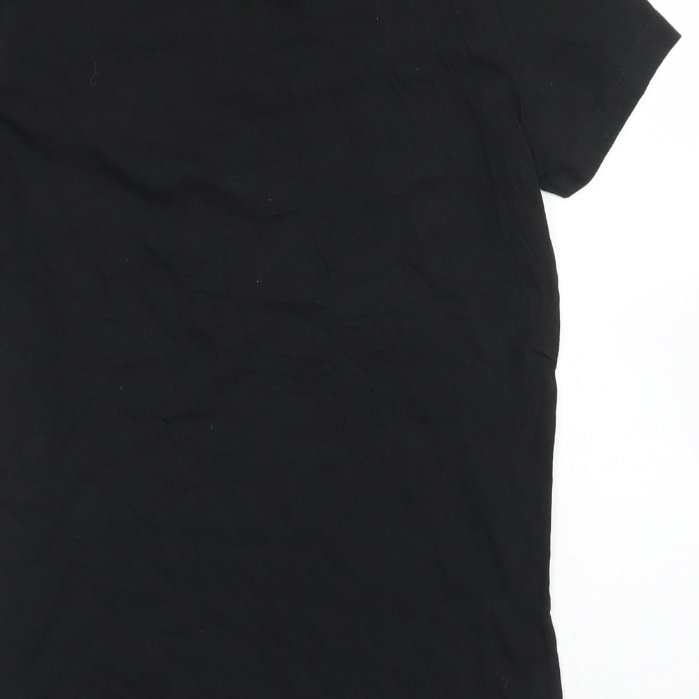 PUMA Girls Black  Cotton Basic T-Shirt Size 13-14 Years Crew Neck