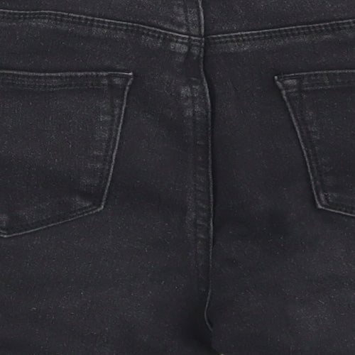 Denim Co Womens Black  Cotton Hot Pants Shorts Size 6 L4 in Regular Button