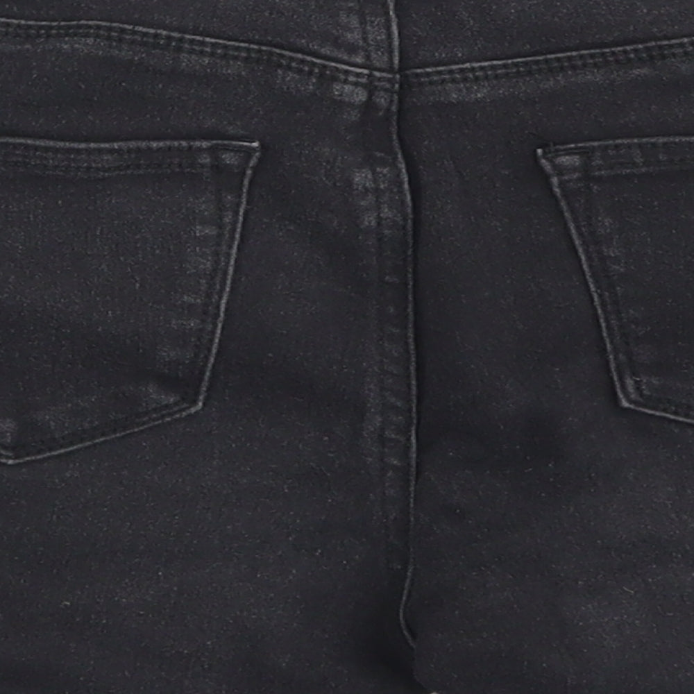 Denim Co Womens Black  Cotton Hot Pants Shorts Size 6 L4 in Regular Button