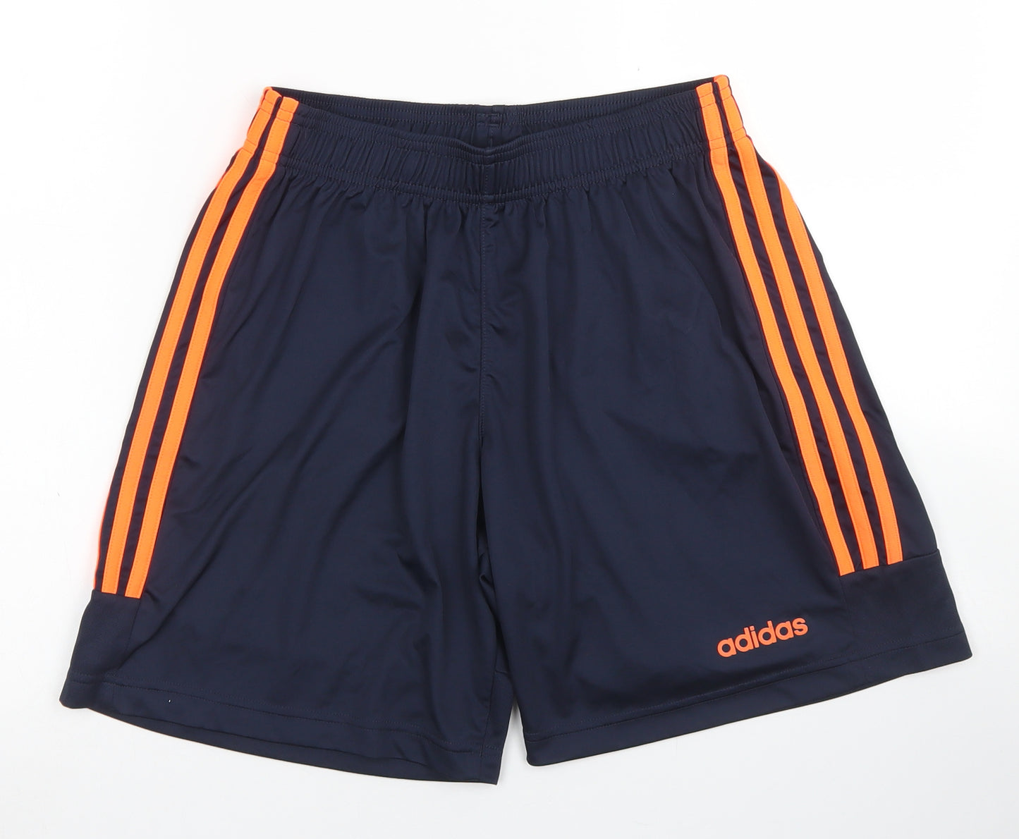 adidas Mens Blue  Polyester Athletic Shorts Size M L8 in Regular Drawstring
