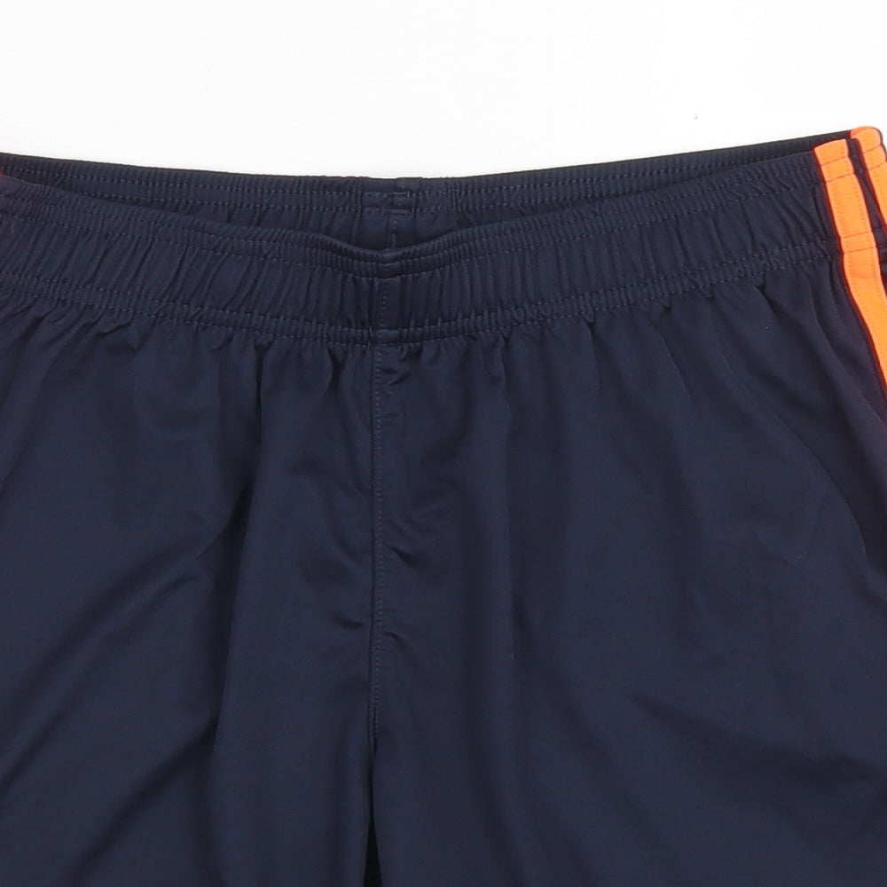 adidas Mens Blue  Polyester Athletic Shorts Size M L8 in Regular Drawstring