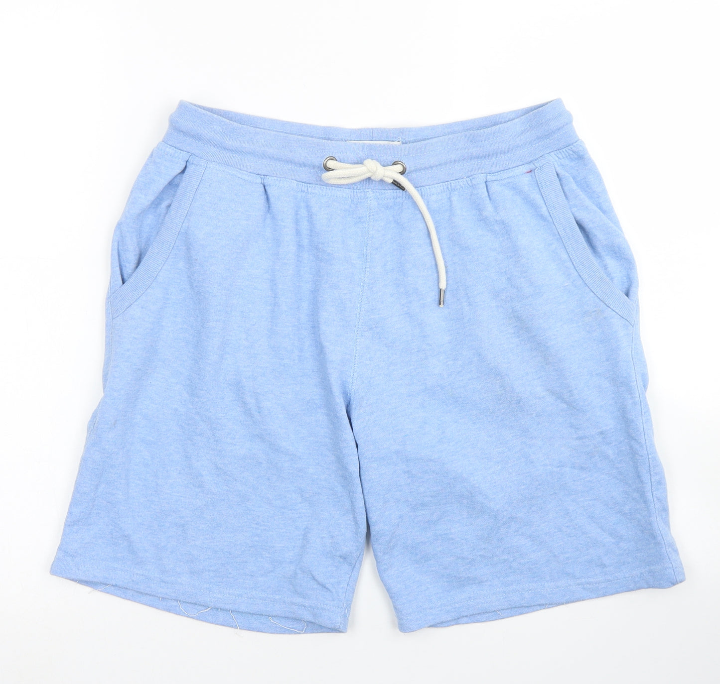 Burton Mens Blue  Cotton Sweat Shorts Size S L7 in Regular Drawstring