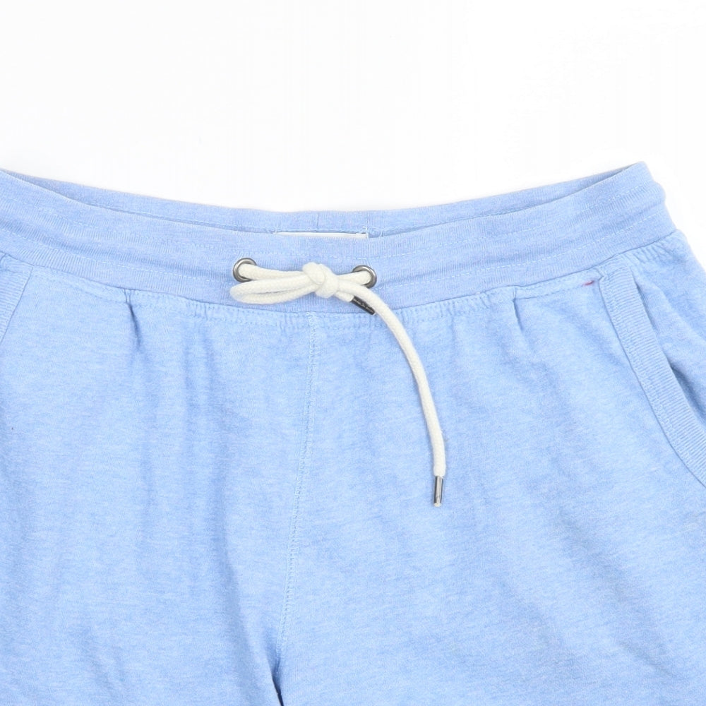 Burton Mens Blue  Cotton Sweat Shorts Size S L7 in Regular Drawstring