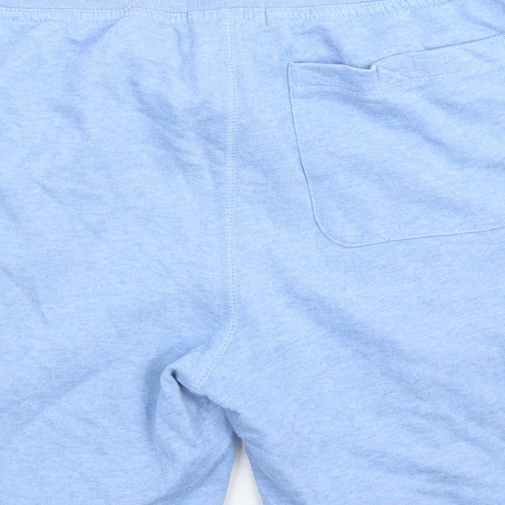 Burton Mens Blue  Cotton Sweat Shorts Size S L7 in Regular Drawstring