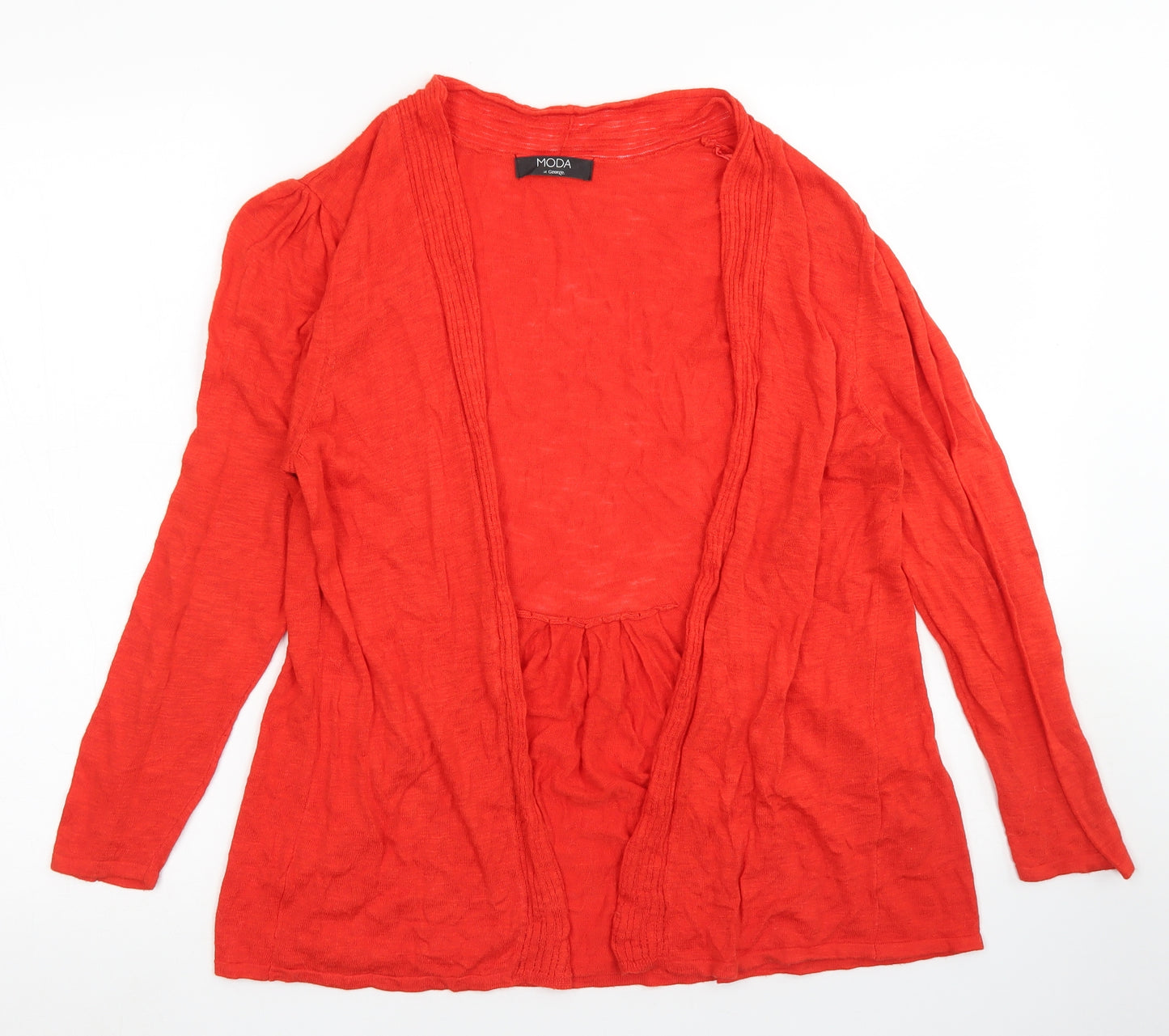 Moda at George Womens Red Collared  Cotton Cardigan Jumper Size 16