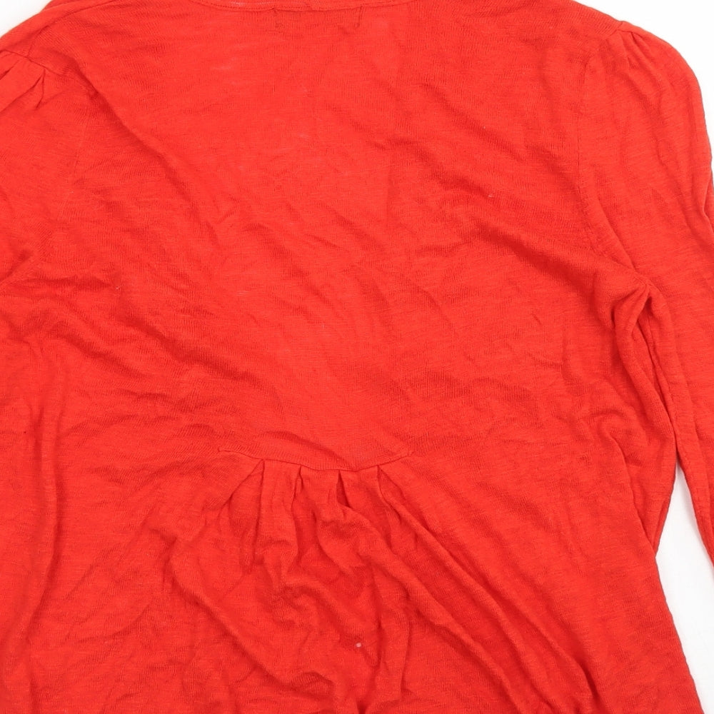 Moda at George Womens Red Collared  Cotton Cardigan Jumper Size 16