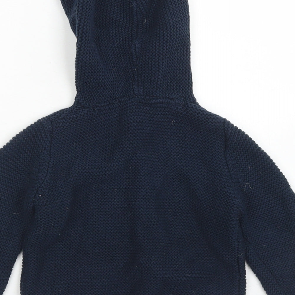 NEXT Boys Blue  Cotton Cardigan Jumper Size 6-9 Months  Button