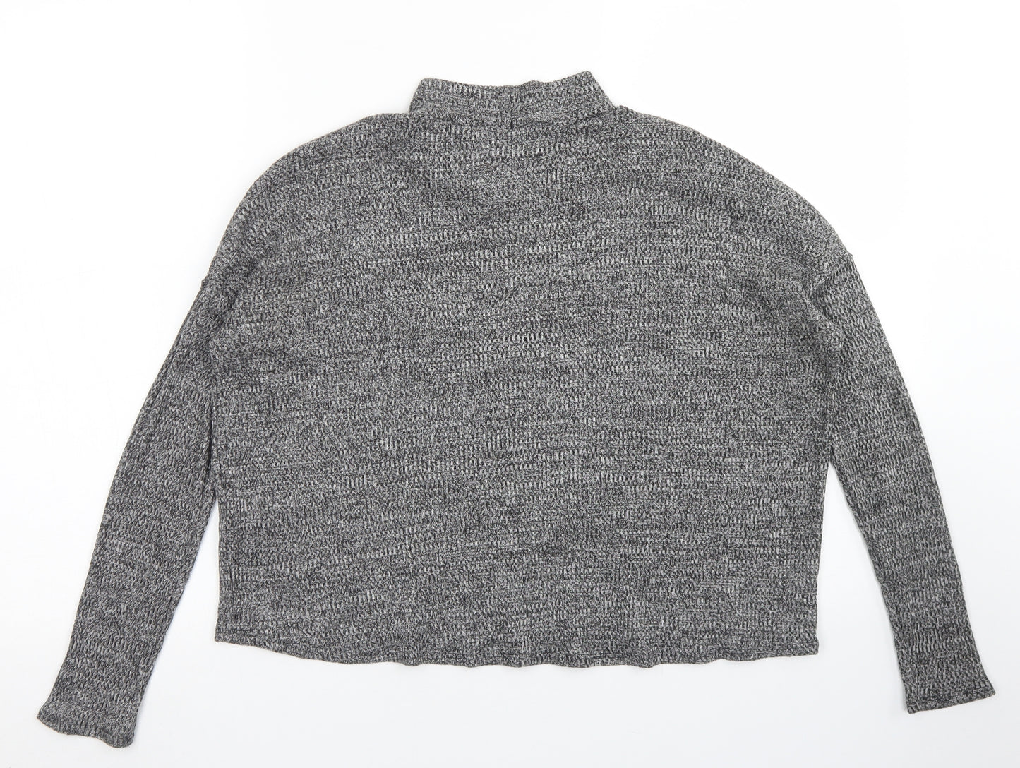 Divided Womens Grey  Polyester Basic T-Shirt Size S Crew Neck