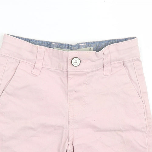 Denim Co Boys Pink  Cotton Capri Trousers Size 18-24 Months  Button