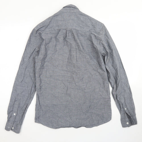 Cedar Wood State Mens Grey  Cotton  Button-Up Size XS Collared Button - Chest Pocket