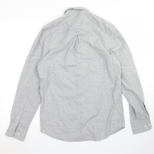 River Island Mens Gold  Polyester  Button-Up Size S Collared Button