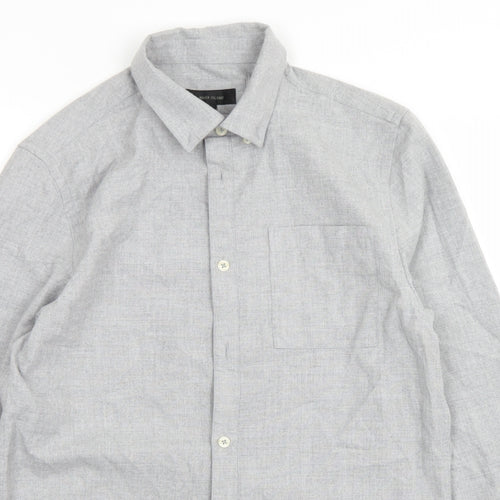 River Island Mens Gold  Polyester  Button-Up Size S Collared Button