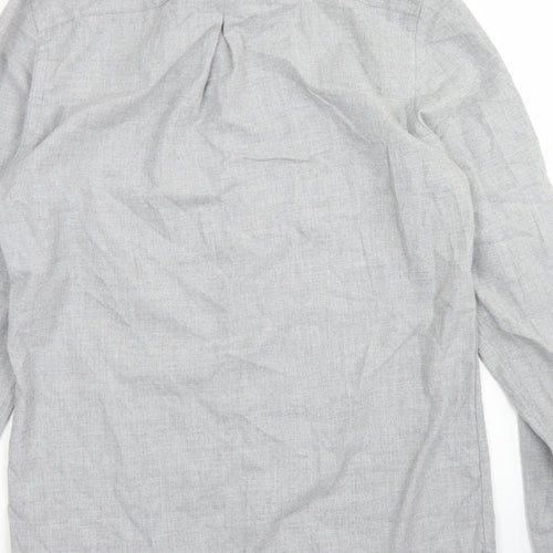River Island Mens Gold  Polyester  Button-Up Size S Collared Button