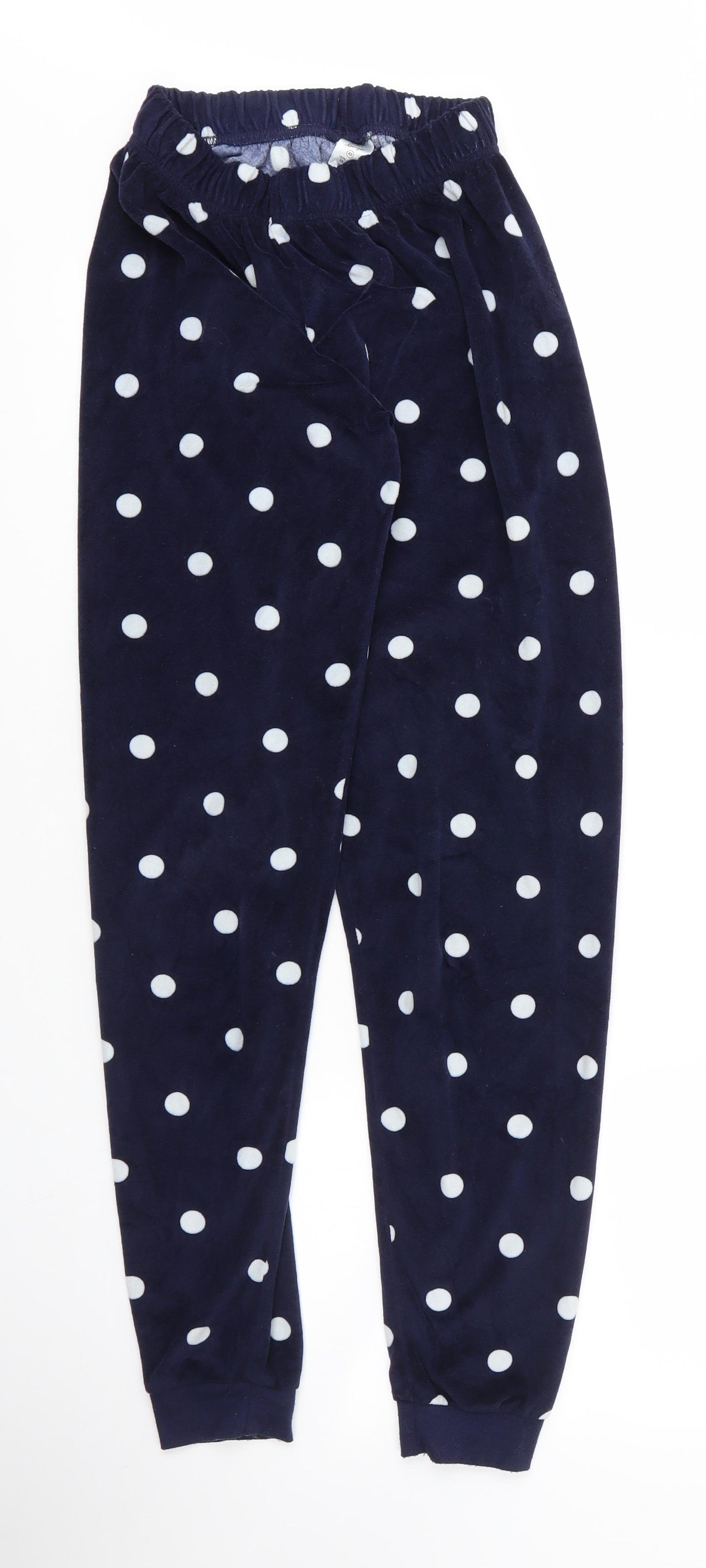 Primark Womens Blue Polka Dot Polyester Chemise Pyjama Pants Size 6