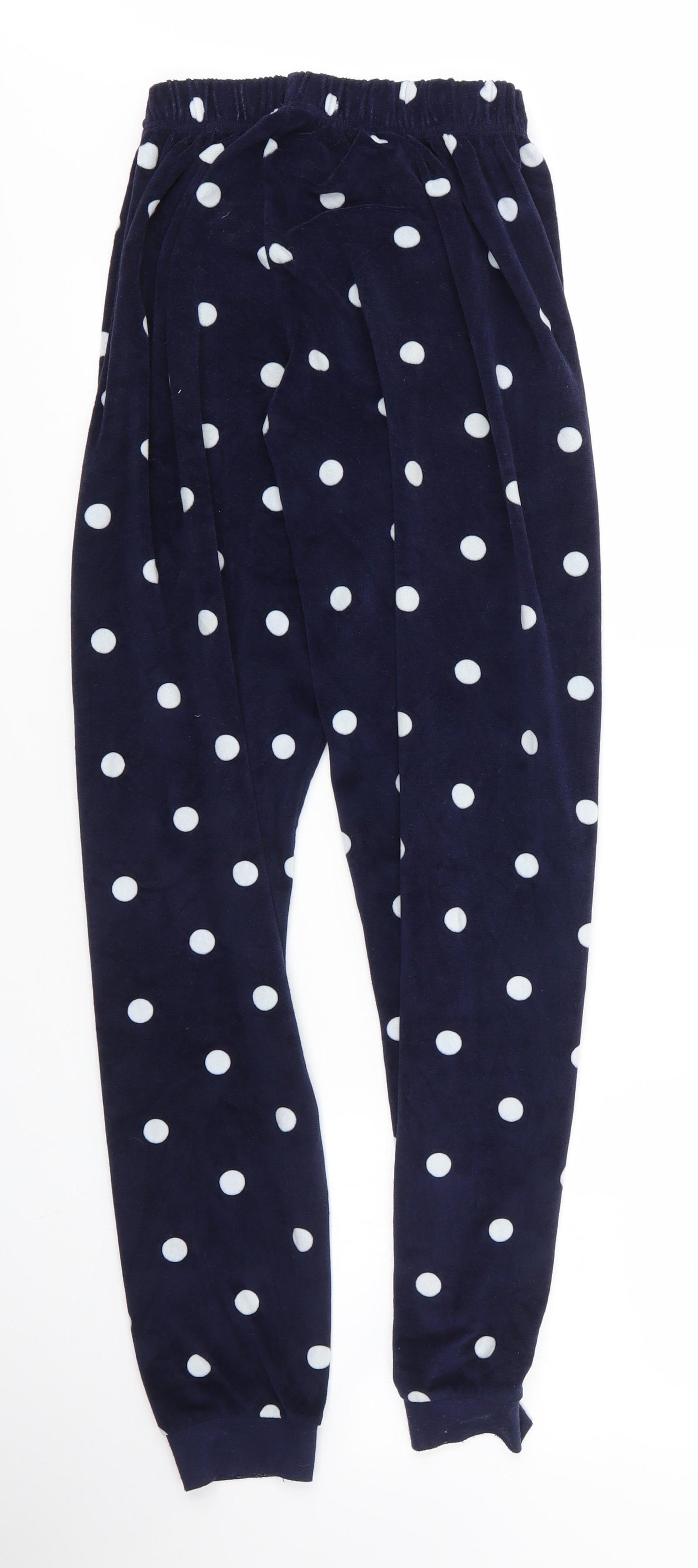Primark Womens Blue Polka Dot Polyester Chemise Pyjama Pants Size 6