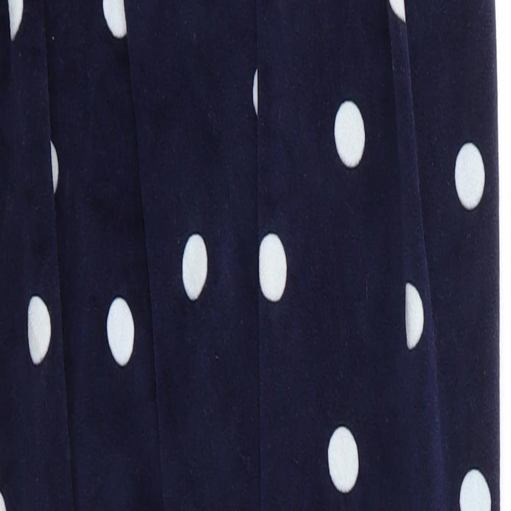 Primark Womens Blue Polka Dot Polyester Chemise Pyjama Pants Size 6