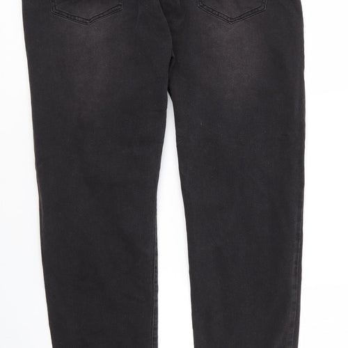 SheIn Womens Black  Cotton Tapered Jeans Size 36 in L29 in Regular Zip