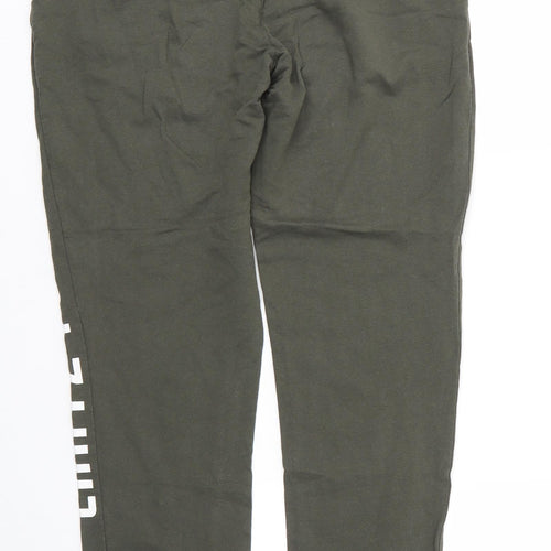 Select Womens Green  Cotton Sweatpants Trousers Size 12 L26 in Regular