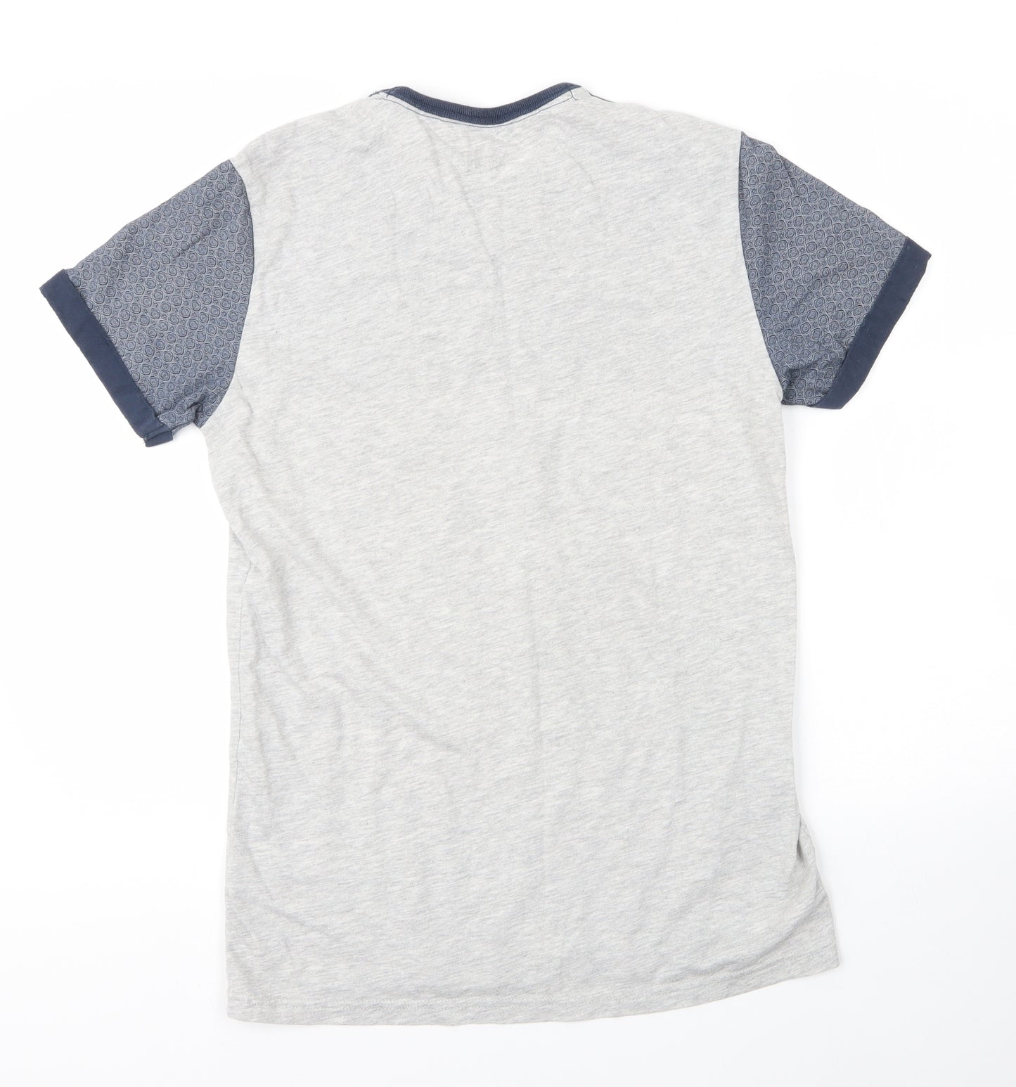 F&F Mens Grey  Cotton  T-Shirt Size S Round Neck