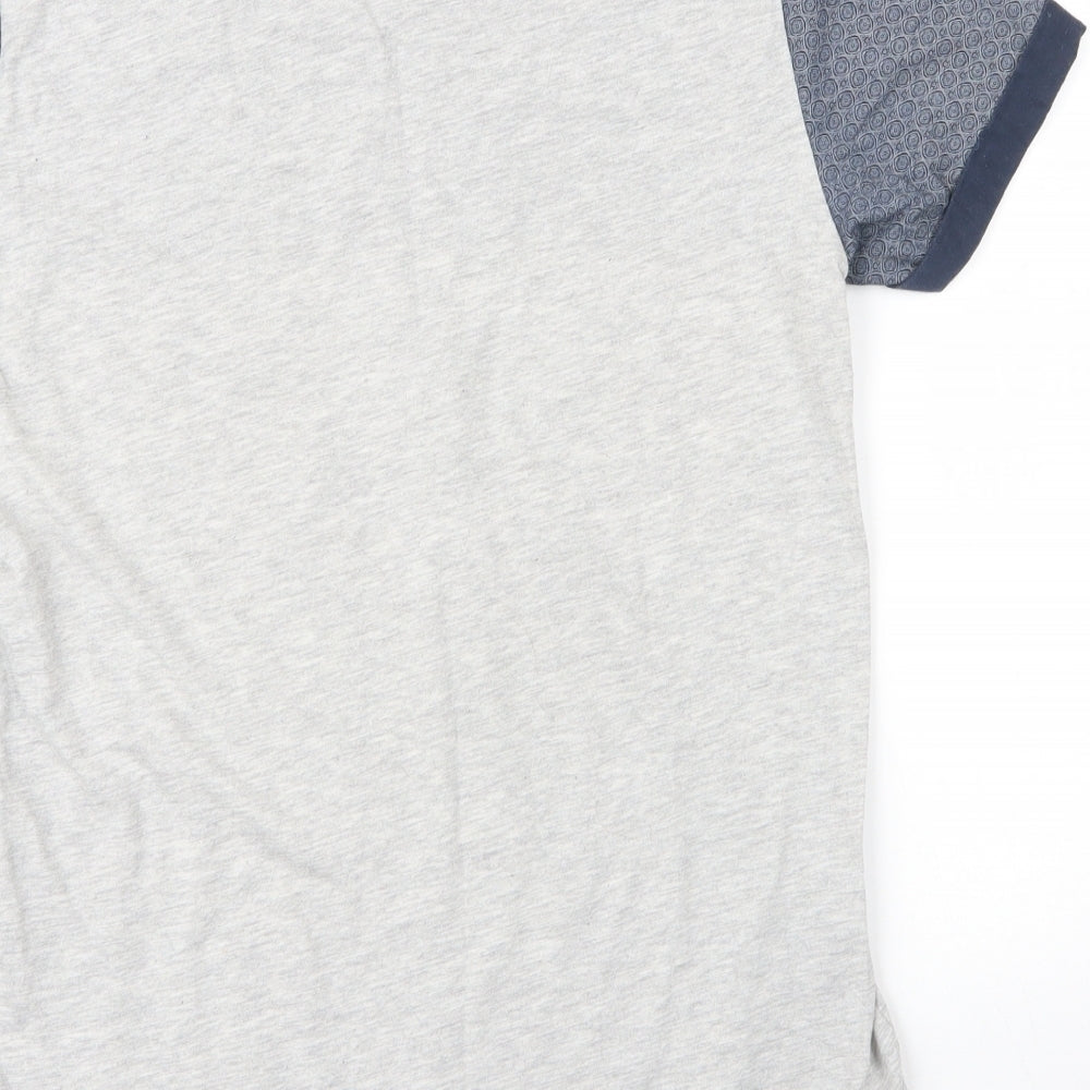 F&F Mens Grey  Cotton  T-Shirt Size S Round Neck