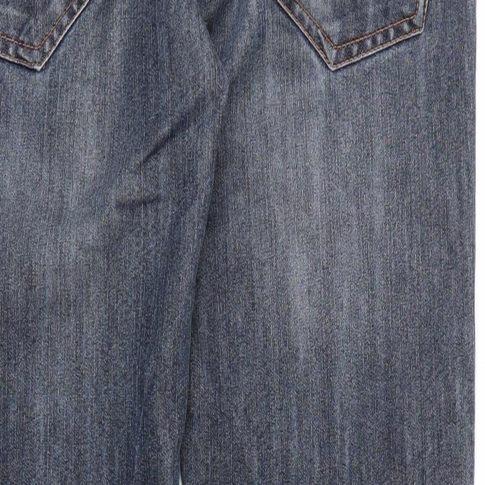 Matalan Mens Blue  Cotton Tapered Jeans Size 32 in L32 in Regular Button