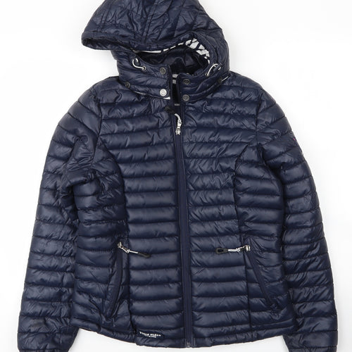 Voile Bleue Womens Blue   Puffer Jacket Coat Size M  Zip