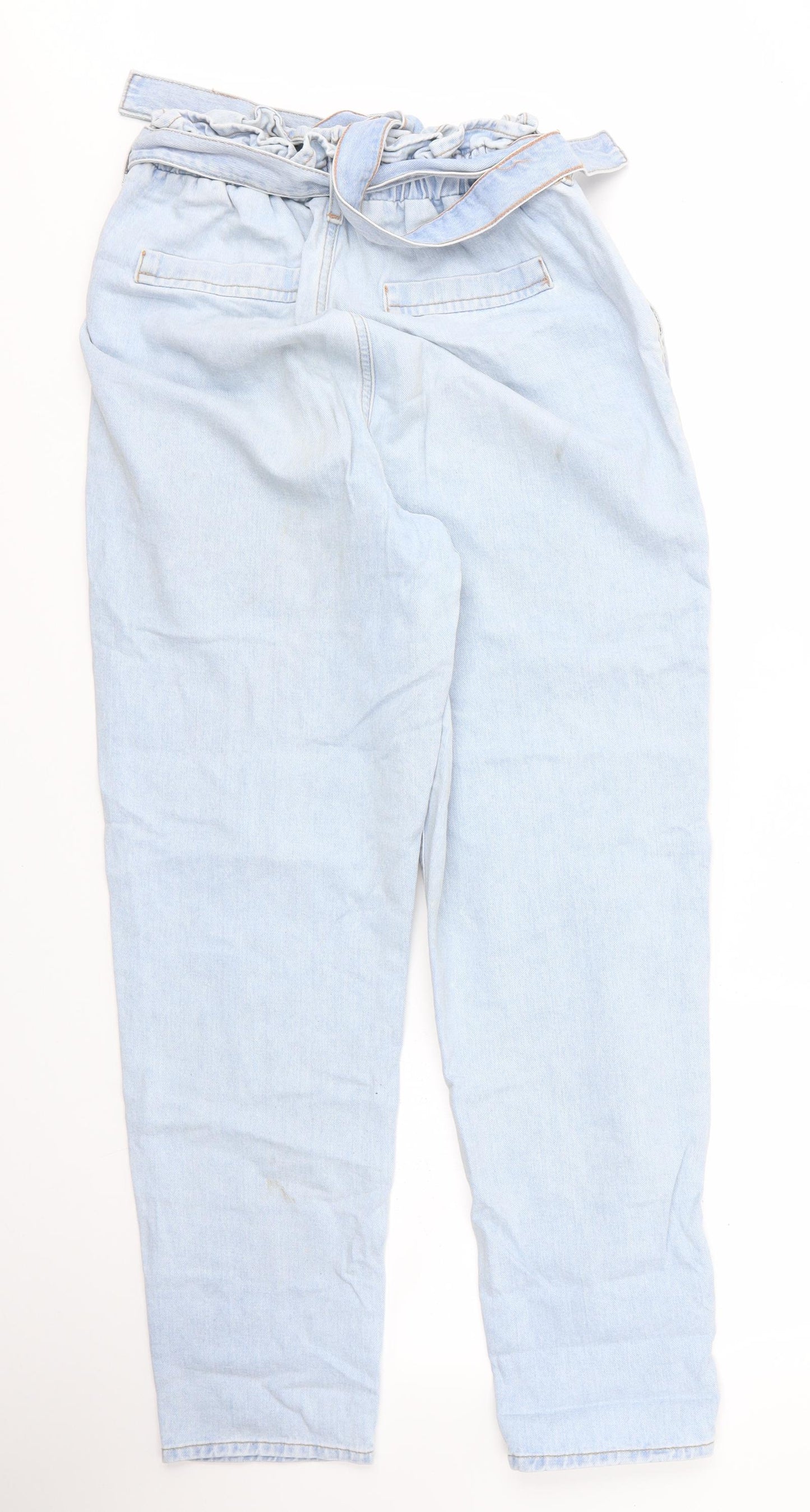 Primark Womens Blue  Cotton Mom Jeans Size 12 L29 in Regular Zip