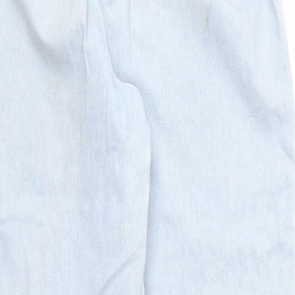 Primark Womens Blue  Cotton Mom Jeans Size 12 L29 in Regular Zip