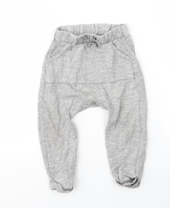 TU Baby Grey  Cotton Capri Leggings Size 12 Months  Drawstring