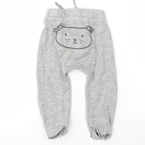 TU Baby Grey  Cotton Capri Leggings Size 12 Months  Drawstring