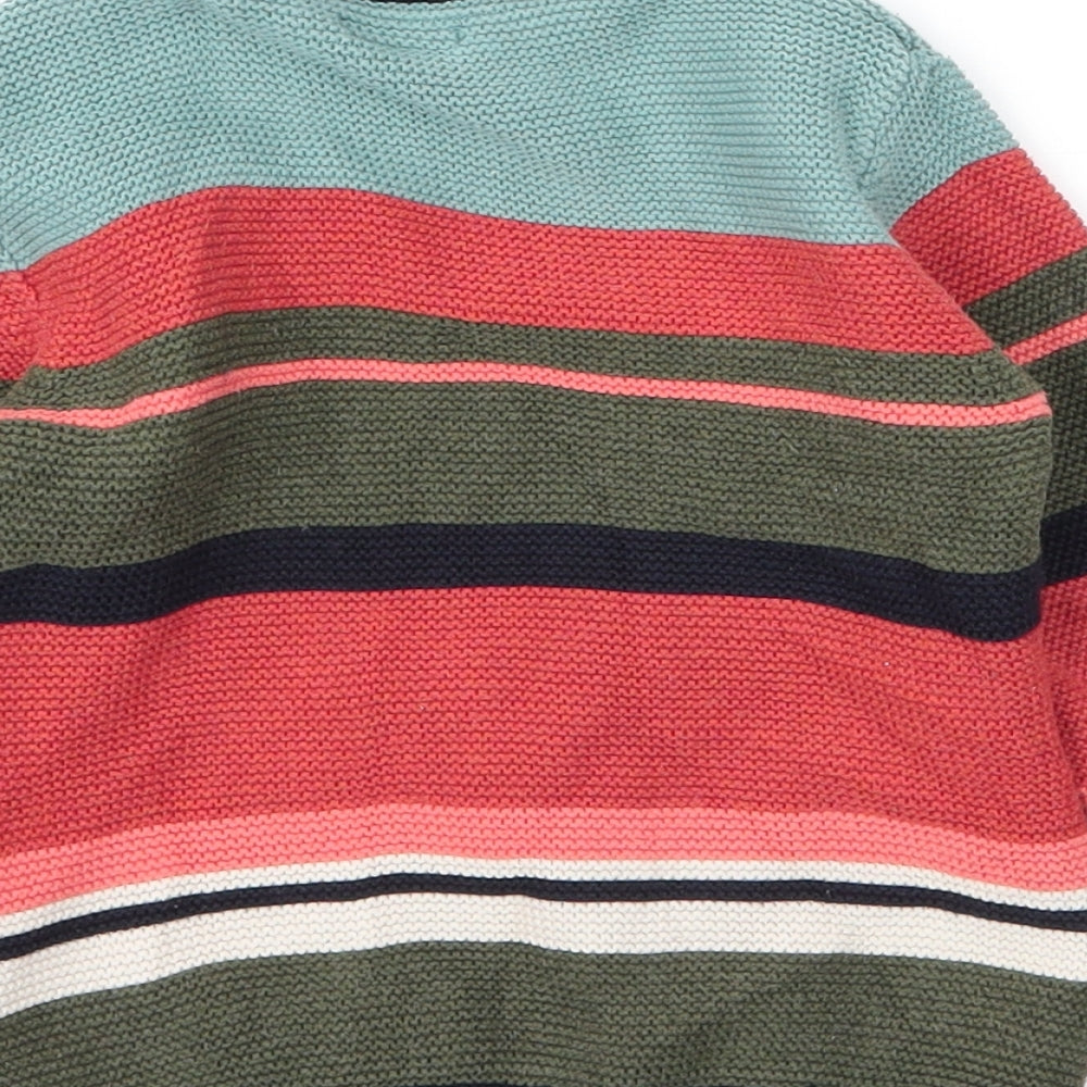 NEXT Boys Orange Striped Cotton Pullover Jumper Size 18-24 Months