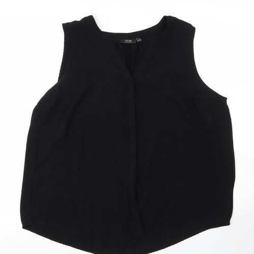 Apt9 Womens Black  Polyester Basic Blouse Size XL V-Neck