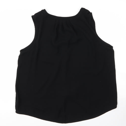 Apt9 Womens Black  Polyester Basic Blouse Size XL V-Neck