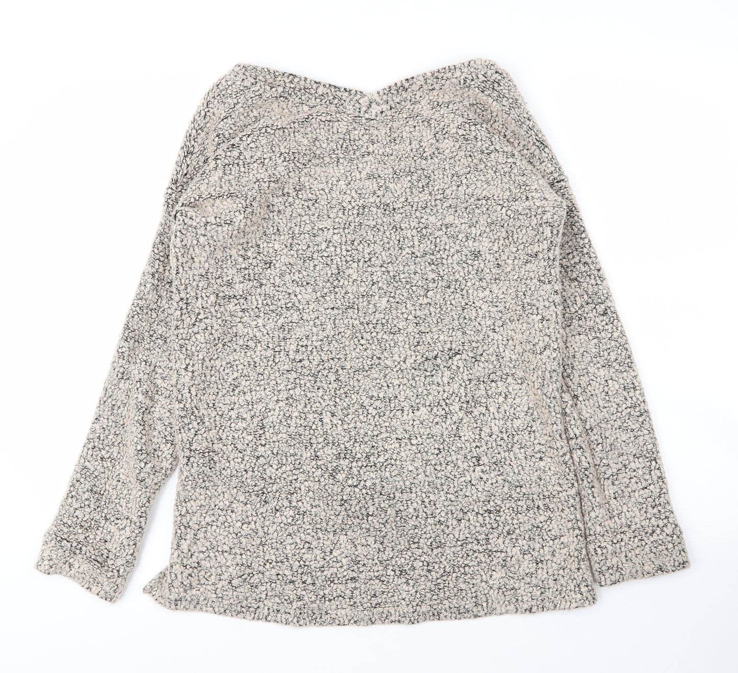 NEXT Womens Beige V-Neck  Acrylic Pullover Jumper Size 10