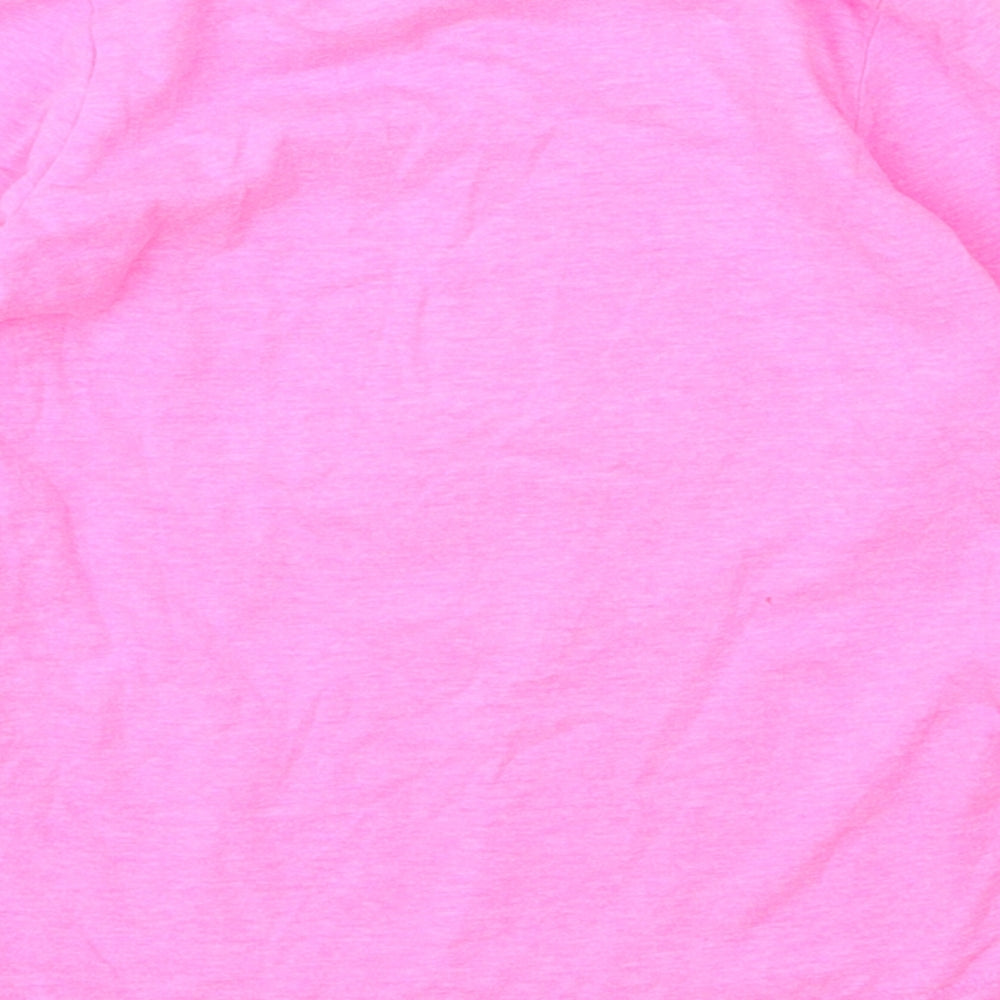 NEXT Girls Pink  Cotton Basic T-Shirt Size 2 Years Round Neck  - Unicorn