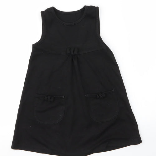 Lily & Dan Girls Black  Viscose A-Line  Size 3 Years  Round Neck