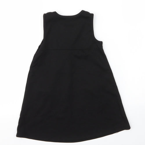 Lily & Dan Girls Black  Viscose A-Line  Size 3 Years  Round Neck