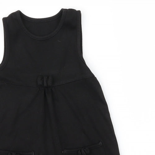 Lily & Dan Girls Black  Viscose A-Line  Size 3 Years  Round Neck