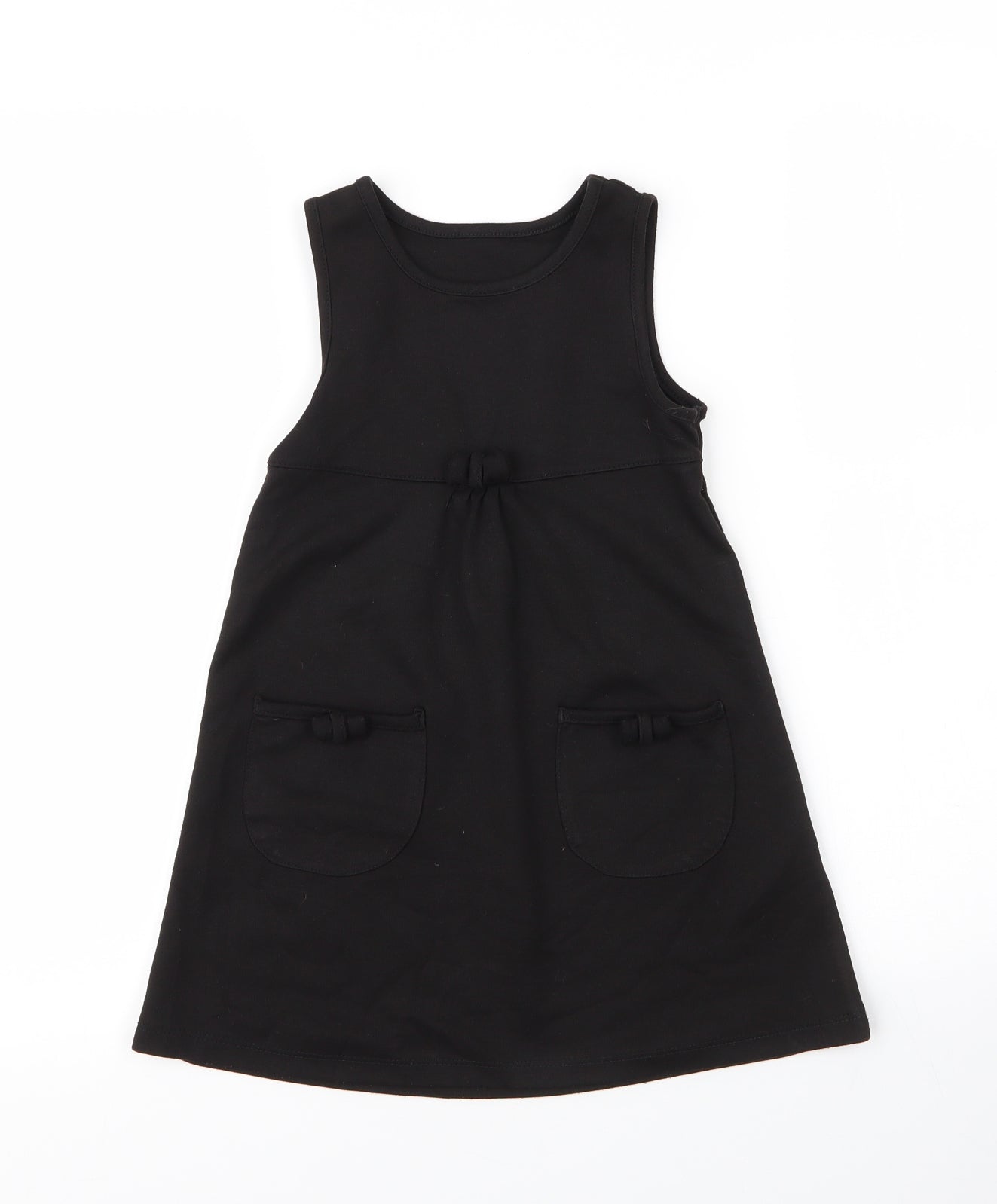 Lily & Dan Girls Black  Viscose A-Line  Size 4 Years  Round Neck