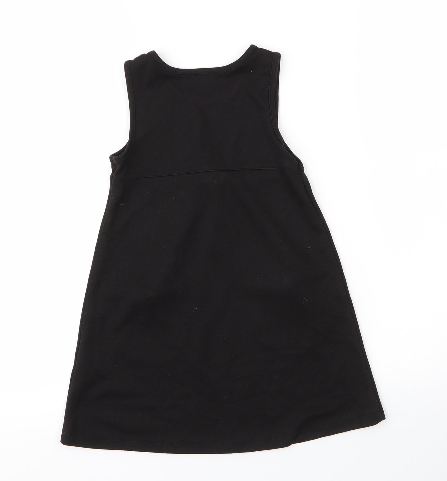 Lily & Dan Girls Black  Viscose A-Line  Size 4 Years  Round Neck