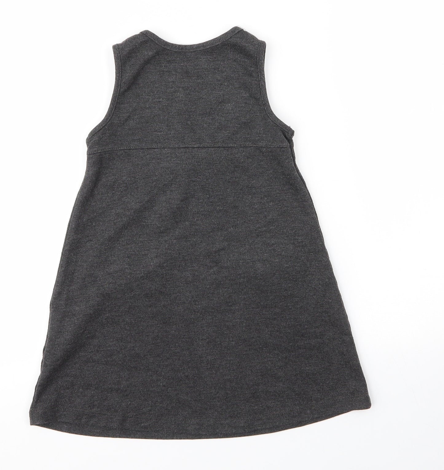 Lily & Dan Girls Grey  Viscose A-Line  Size 3 Years  Round Neck